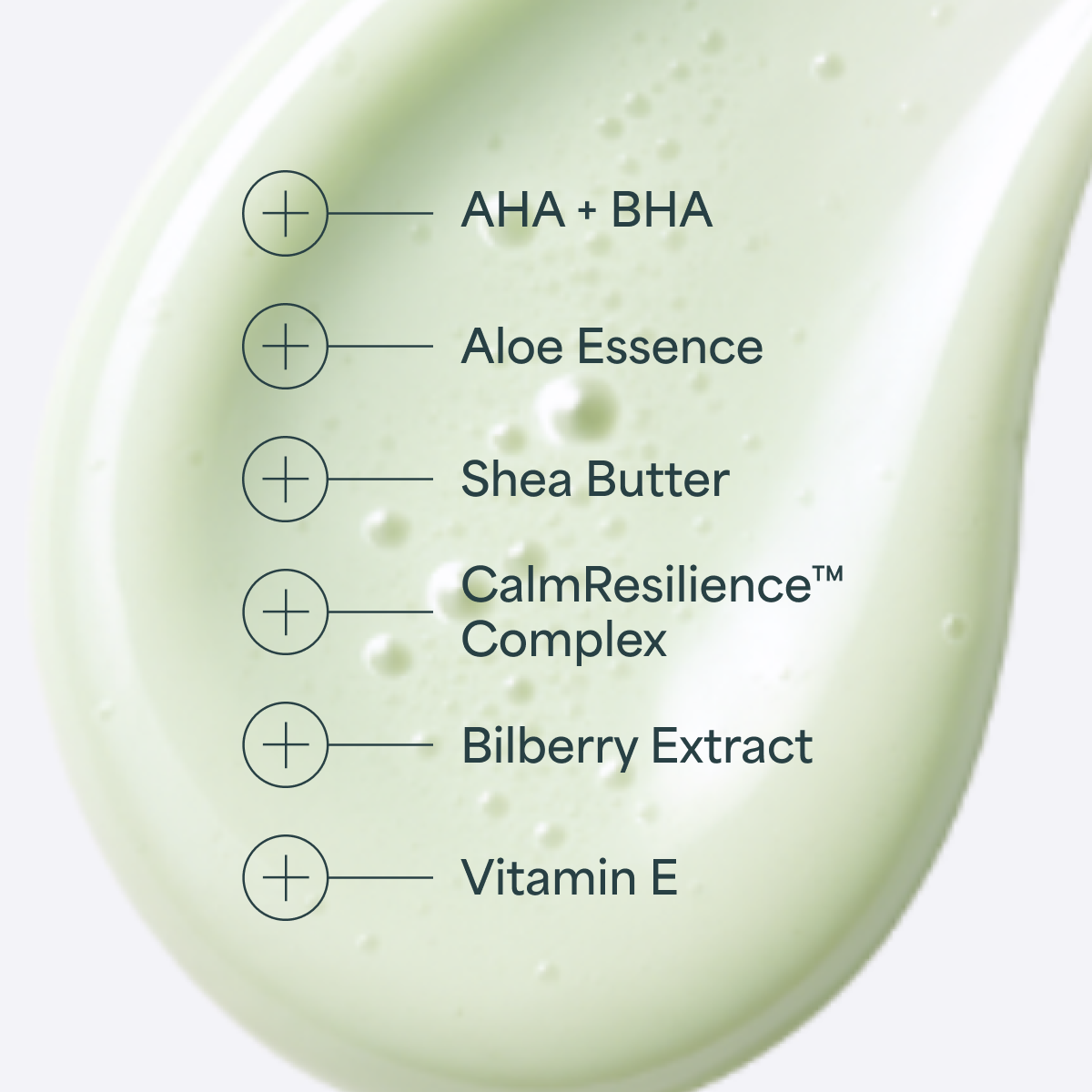 AHA & BHA Exfoliating Cleanser with labeled ingredients on a white background